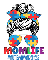 Autism Mom Life #Autismawareness Messy Bun Bandana Mothers Cute Gift Toddler Sweatshirt