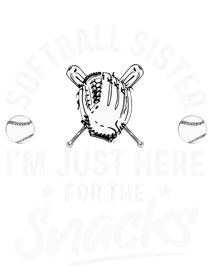 Softball sister I'm Just Here for the snacks retro Softball T-Shirt