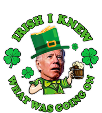 Funny Joe Biden Confused Saint Patricks Day Irish I Knew Ladies PosiCharge Competitor Racerback Tank