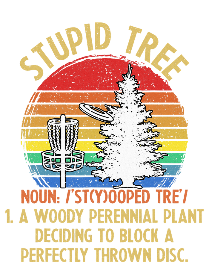 Vintage Sunset Stupid Tree Disc Golf Funny Fans Toddler Fine Jersey T-Shirt