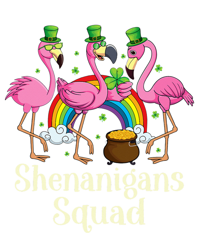 St Patrick's Day Shenanigan Squad Leprechaun Irish Flamingo T-Shirt