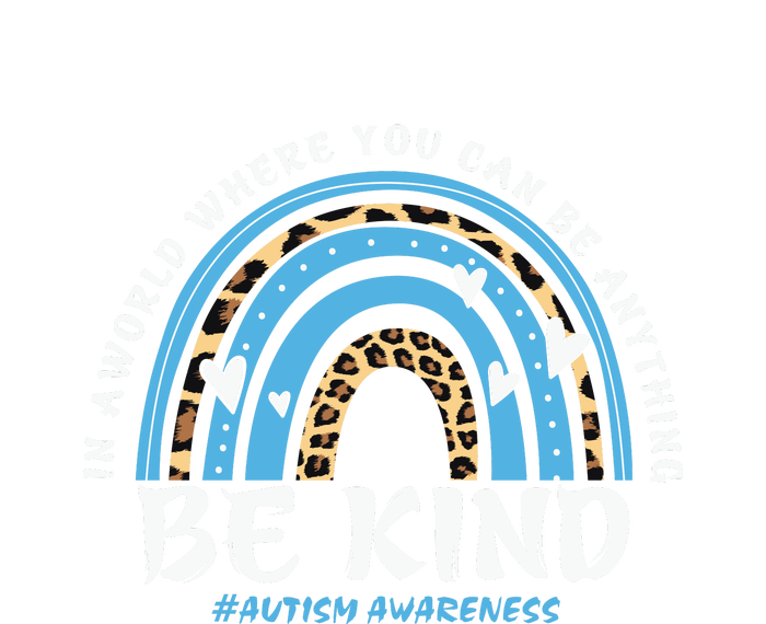 Be Kind Leopard Rainbow Choose Kindness Autism Awareness Women's V-Neck T-Shirt