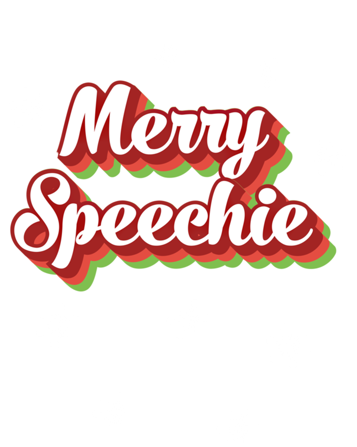 Cute Speech Therapist Christmas Retro Merry Speechie Holiday Funny Gift T-Shirt