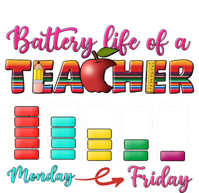 Battery Life Of A Teacher Back To School For Teacher Tee Gift Sustainable Beanie