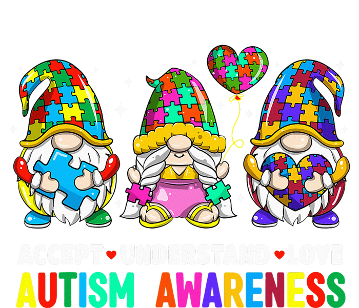 Accept Understand Love Autism Awareness Gnome T-Shirt