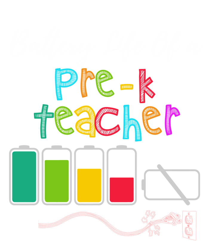 Battery Life Of Preschool Teacher Funny Pregiftk Teacher School Gift Women's Tri-Blend 3/4-Sleeve Raglan Shirt