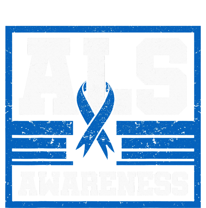 ALS Awareness Patient Support Blue Ribbon Recovery Kids Long Sleeve Shirt