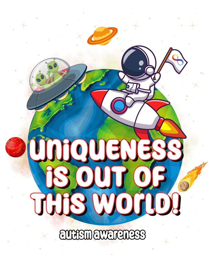 Uniqueness Is Out Of This World Autism Awareness Space Mousepad