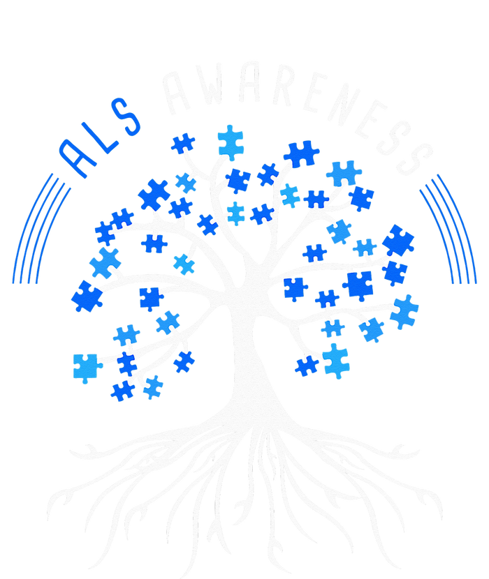 Blue Ribbon ALS Awareness Tree T-Shirt