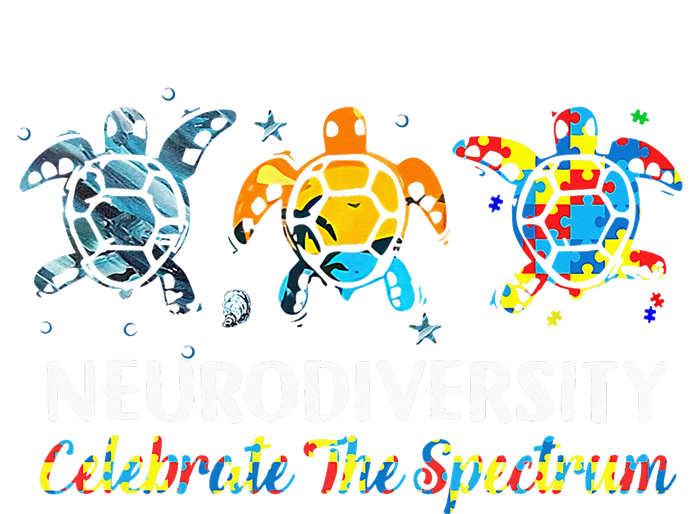 Neurodiversity Celebrate The Spectrum Turtle Planet Autism T-Shirt