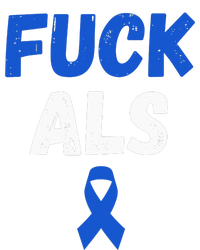 Fuck ALS Awareness Month Blue Ribbon Support Squad Fighter Tank Top