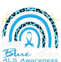 I wear blue for ALS awareness Rainbow, ALS Awareness Ribbon Women's T-Shirt