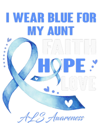 I Wear Blue For My Aunt Als Awareness Faith Hope Love Wool Snapback Cap