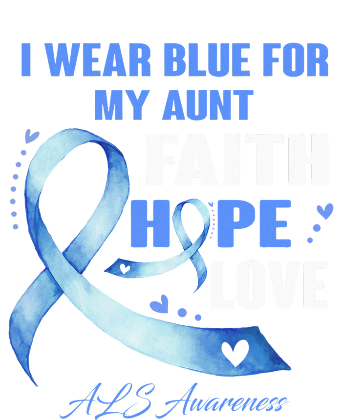 I Wear Blue For My Aunt Als Awareness Faith Hope Love Wool Snapback Cap