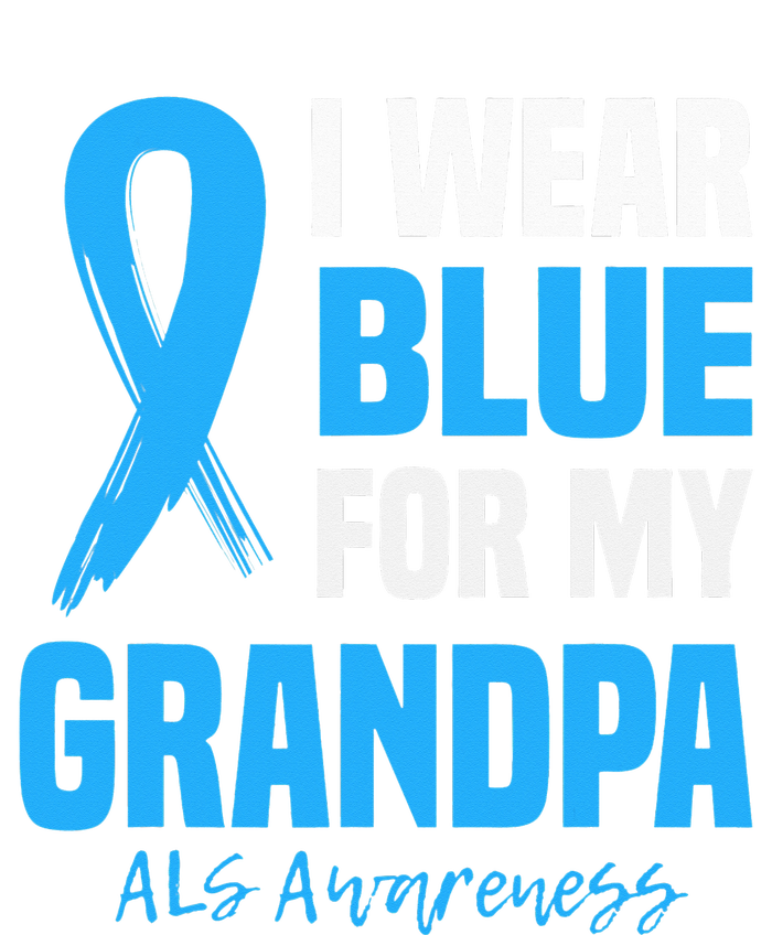 I Wear Blue For My Grandpa Als Awareness Angel Ribbon Tie Dye Hoodie