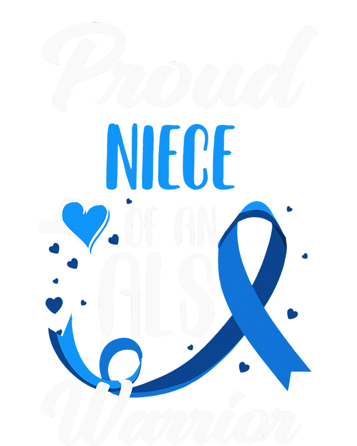 Proud Niece Of An ALS Warrior Aunt Uncle ALS Awareness V-Neck T-Shirt