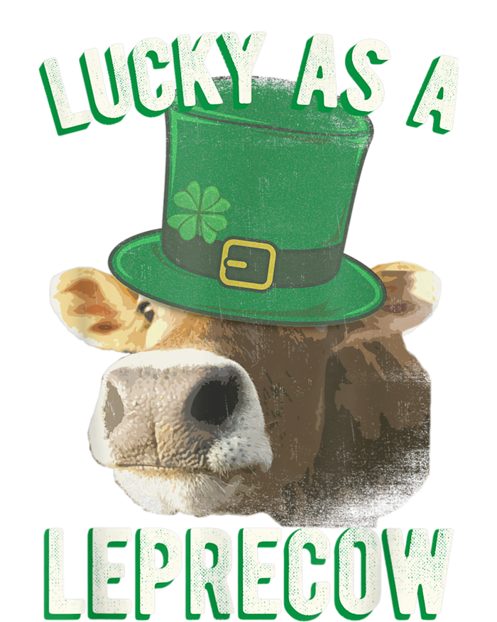 Lucky As A Leprecow Cute Cow Leprechaun MashUp St. Paddy's Valucap Bio-Washed Visor