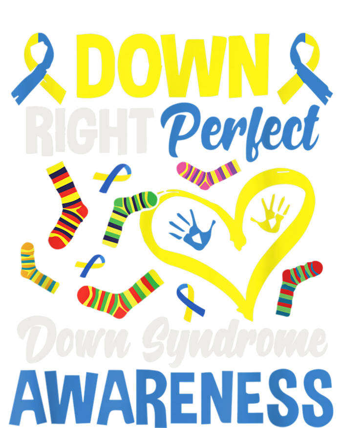 Down Right Perfect Down Syndrome Awareness Cooling Performance Long Sleeve Crew