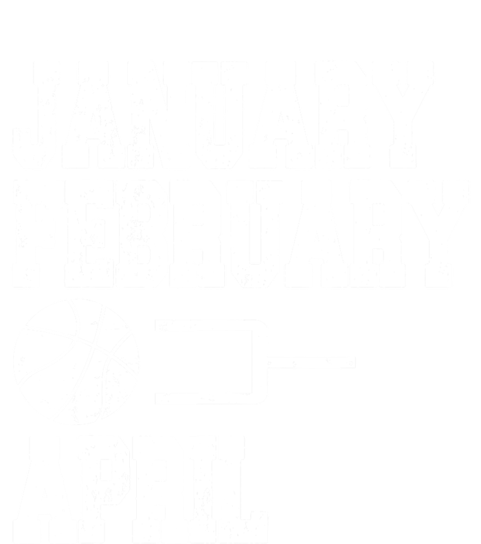 January February Basketball April Funny Basketball Team V-Neck T-Shirt