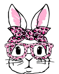 Funny Bunny Face Pink Leopard Glasses Happy Easter Day Great Gift Full Zip Hoodie