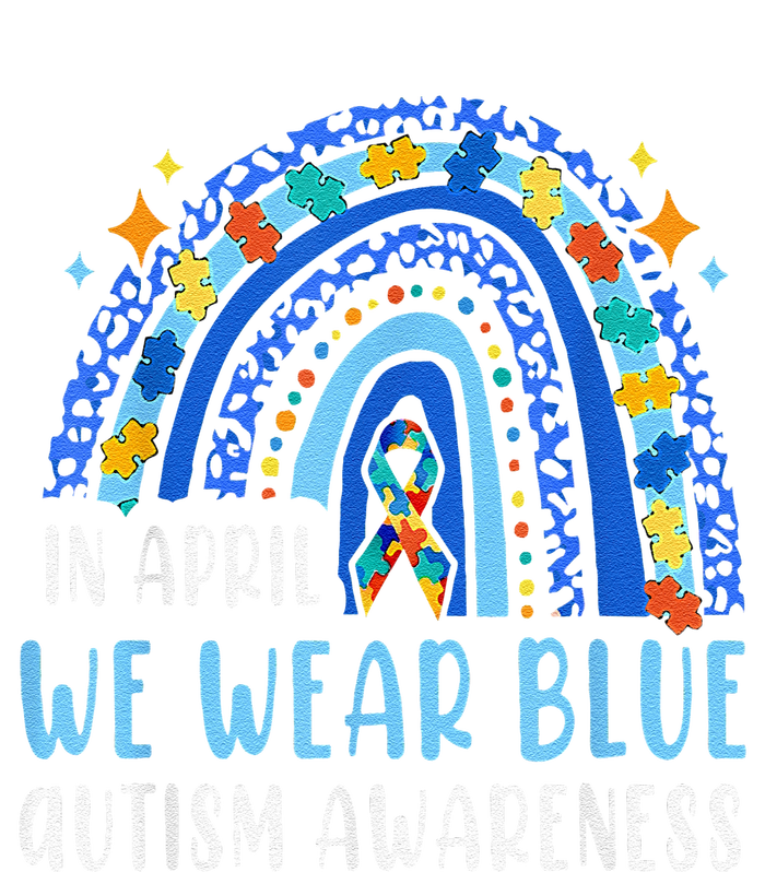 Autism Rainbow In April We Wear Blue Autism Awareness City Backpack