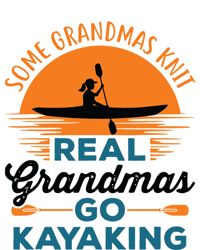 Real Grandmas Go Kayaking Yak Kayak Canoe Kayaker V-Neck T-Shirt