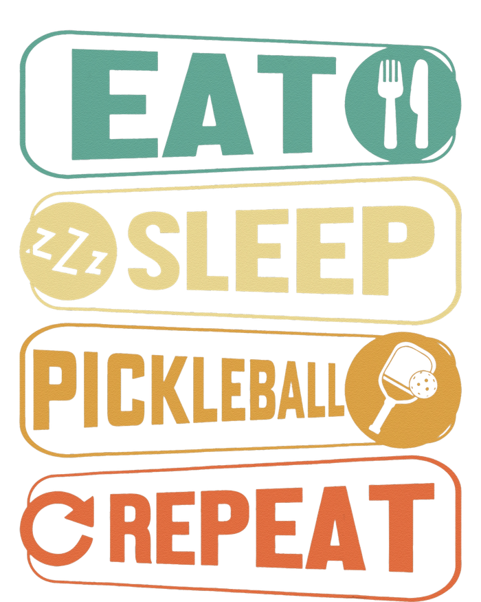 Eat Sleep Pickleball Repeat Funny Pickle Ball Game Dry Zone Grid Polo