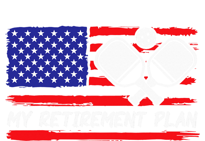 american flag My Retirement Plan Pickleball Lover V-Neck T-Shirt