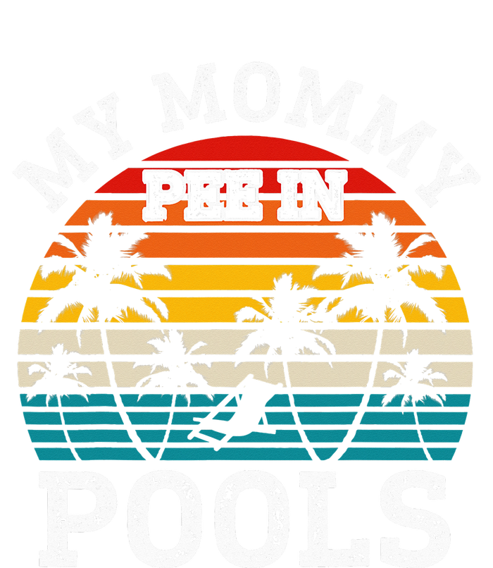 Funny Swimmer Swimming Vacation Retro Mommy Pee In Pools Long Sleeve Shirt