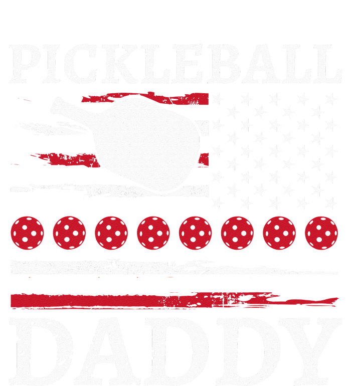 Pickleball Daddy American Flag Dad Funny Retired Sport Zip Tote Bag