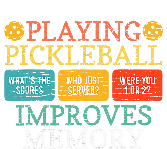 Playing Pickleball Improves Memory retro Pickleball Dinking T-Shirt