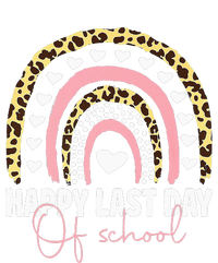 Leopard Happy Last Day Of School Student Graduation Rainbow Long Sleeve Pajama Set