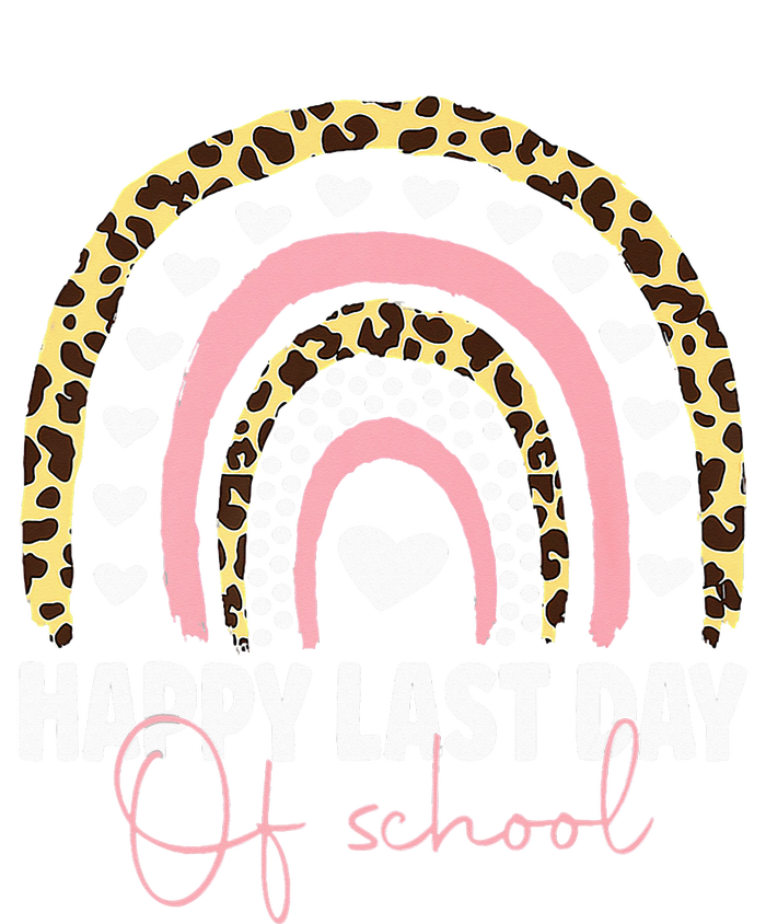 Leopard Happy Last Day Of School Student Graduation Rainbow Long Sleeve Pajama Set