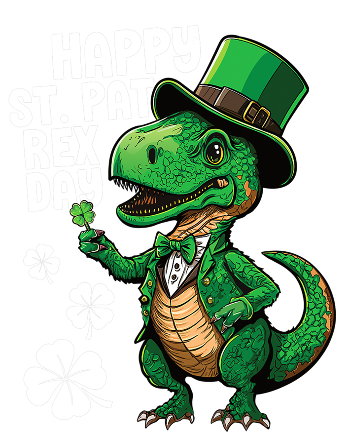 Happy St Pat T-Rex St Patricks Day Dinosaur Leprechaun Funny Flat Bill Trucker Hat