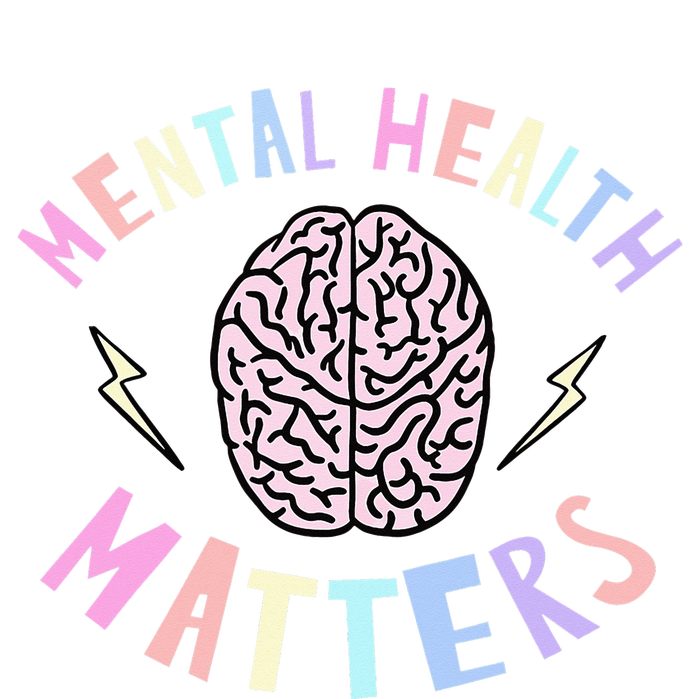 Mental Health Matters Awareness Brain Flash PosiCharge RacerMesh Polo