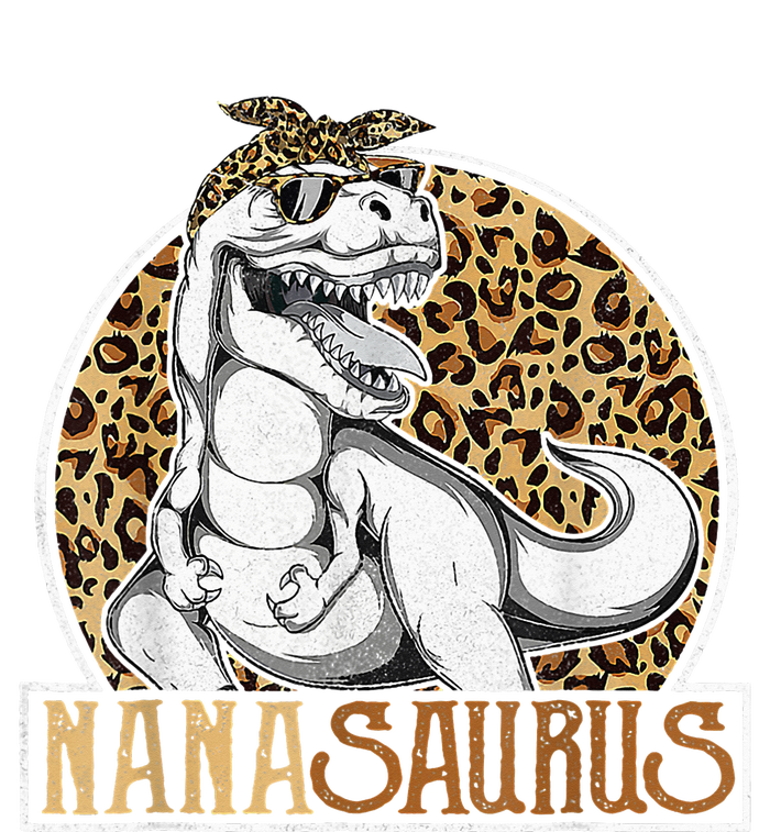 Nanasaurus Cool Dino T Rex Leopard Funny Mothers Day Grandma Long Sleeve Pajama Set