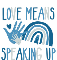 Love Means Speaking Up National Child Abuse Prevention Month Mental Health PosiCharge RacerMesh Polo