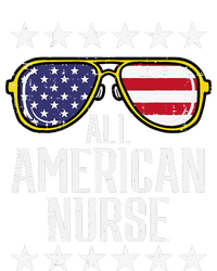 All American Nurse Scrub Memorial Day 4th of July RN Flat Bill Trucker Hat