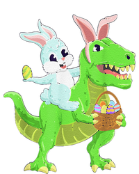 Easter Bunny Riding Dinosaur T Rex Easter T-Shirt