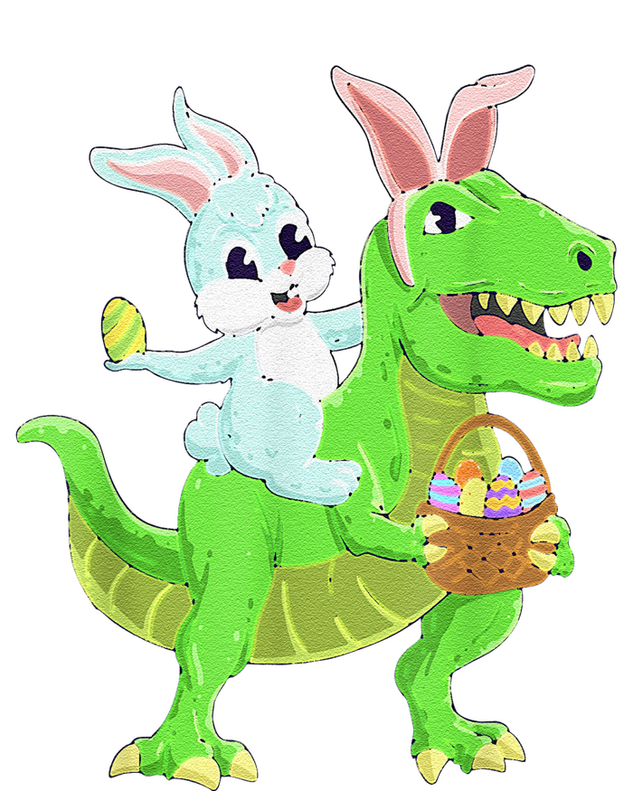 Easter Bunny Riding Dinosaur T Rex Easter T-Shirt