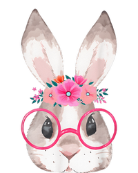 Cute Bunny Face Glasses Floral Rabbit Happy Easter Day Mousepad