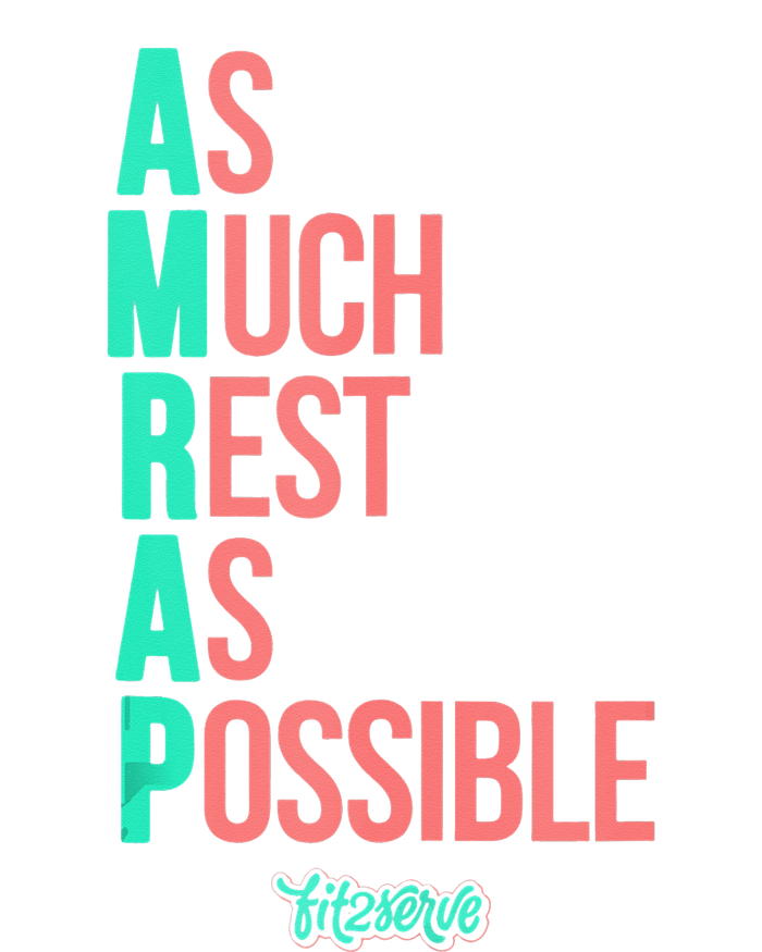 As Much Rest As Possible AMRAP Funny FIT2SERVE Women's Strappy Tank