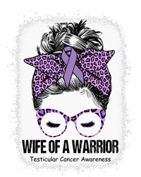 Wife of a Warrior Purple Ribbon Testicular Cancer Awareness Valucap Bio-Washed Visor