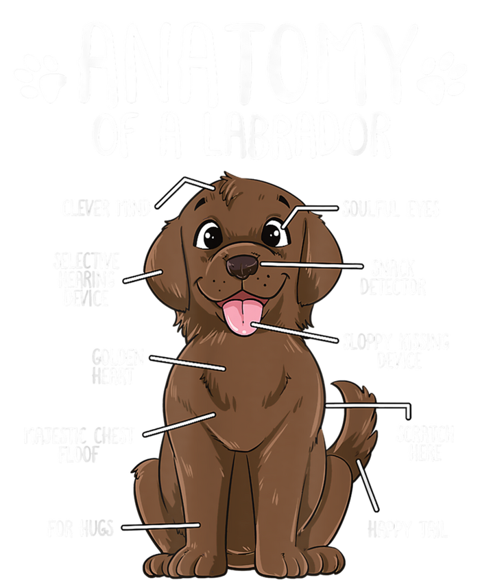 Funny Anatomy Labrador Retriever Chocolate Lab Dog Owner T-Shirt