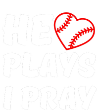 Baseball Mom He Plays I Pray Long Sleeve Pajama Set