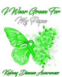 Butterfly I Wear Green For My Papa Ney Disease Awareness Gift Women's T-Shirt