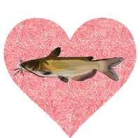 Channel Catfish Valentines Day Fish Love Fingerprint Funny Gift T-Shirt