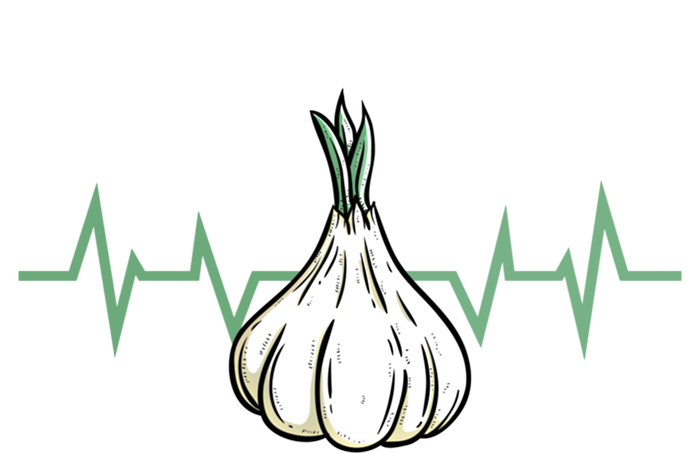 Garlic Plant Heartbeat Vegetables Cooking Garlic Gift Women's T-Shirt