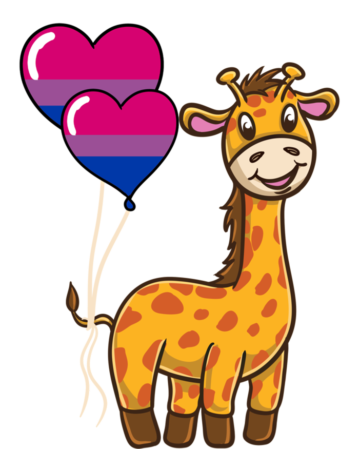 Giraffe Heart Balloon Bisexual Pride Gift T-Shirt