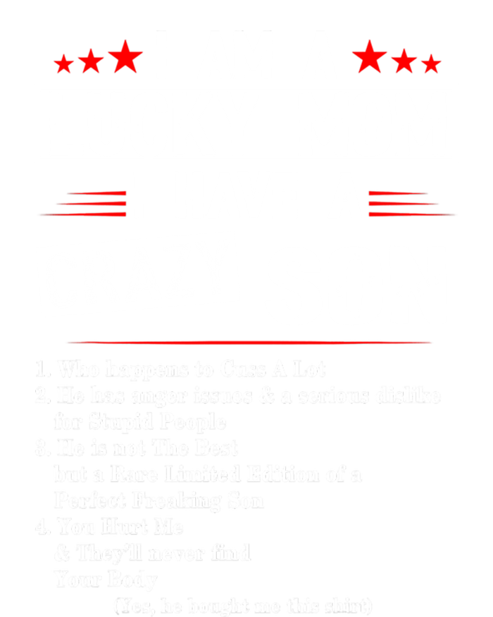 I Am A Lucky Mom I Have A Crazy Son Gift Christmas Funny Gift Cute Gift Kids Tie-Dye T-Shirt